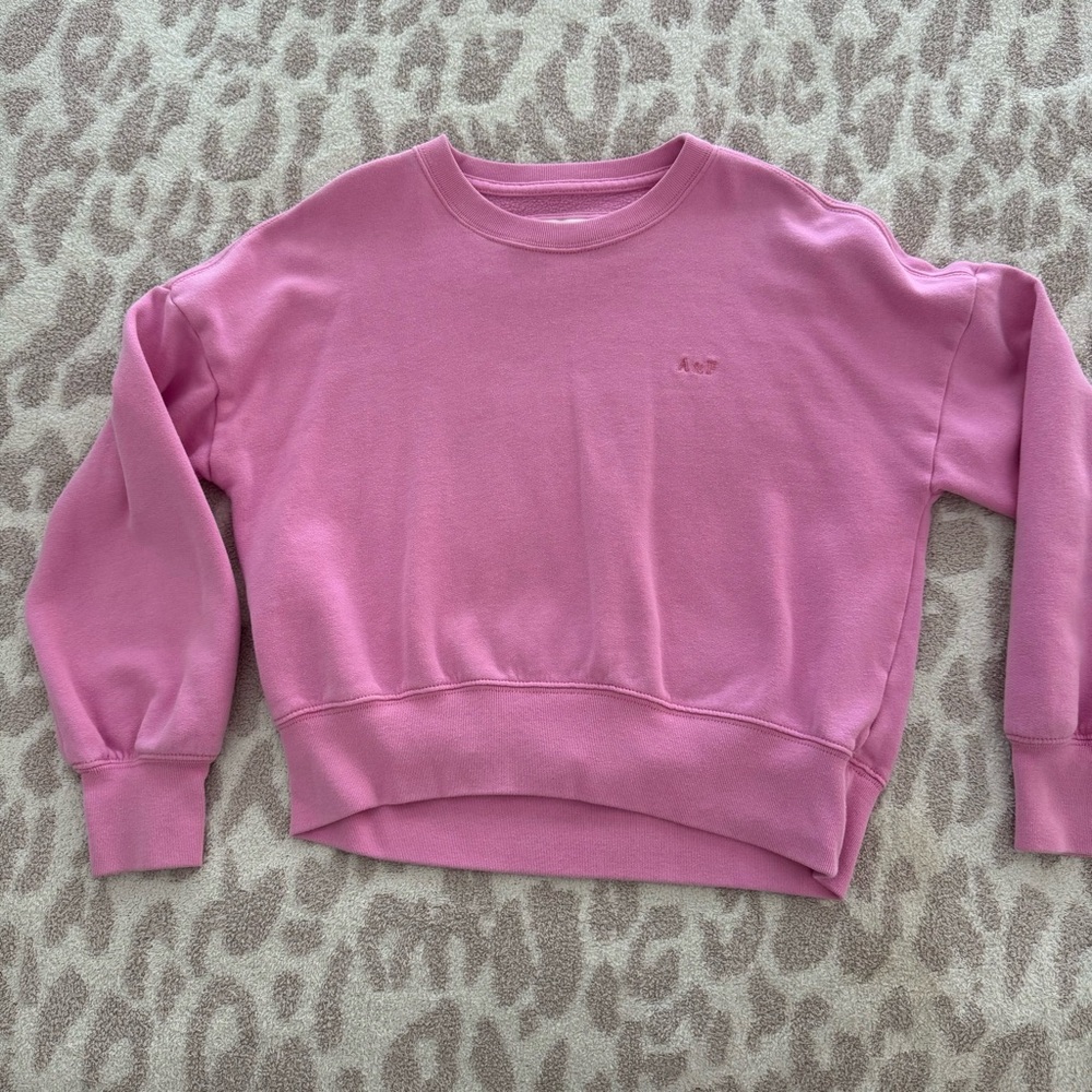 abercrombie kids Pink Crewneck Sweatshirt in girls 11/12